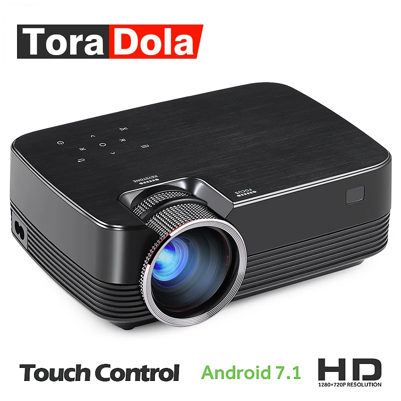 TORADOLA Android проектор 1280x720. Wifi Bluetooth. Мини поддерживает 1080 P USB HDMI выход. Дома Театр.