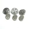20pcs 17mm&20mm&23mm Silver Tone Hollow Pattern Shank Sewing Metal Buttons DIY Sew On Jeans Cloth Buttons Round Scrapbook button 3