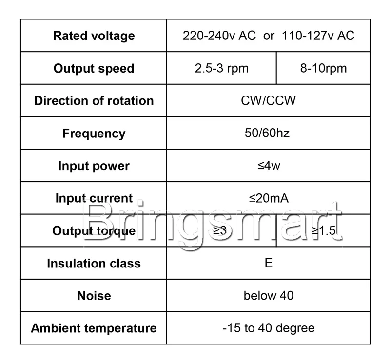 Bringsmart TYC-50 синхронный мотор-редуктор 110 В 220 В переменного тока однофазный 2,5 об/мин 3 об/мин 8 об/мин 10 об/мин бытовой мини-двигатель