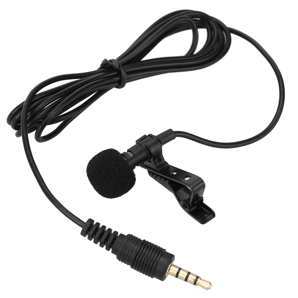 

Andoer Mini Microphone Portable Wired Microphone Clip-on Lapel Jack Condenser Mic for iPhone iPad Smartphones