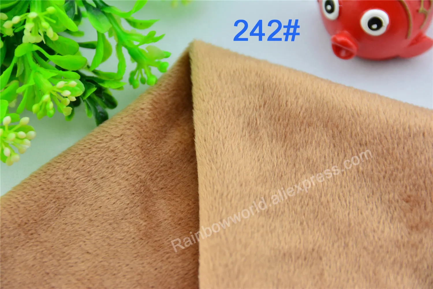 buy 242# Brown Color Super Soft Short Hair 2 3mm Fleece Fabric Velvet Microfiber Velboa for DIY Patchwork Toy Shoes Sofa Pillow