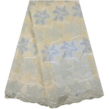 

Cotton Lace Fabric 2018 New Design Voile Lace In Switzerland Embroidery Stones African Swiss Voile Lace Fabric A1360