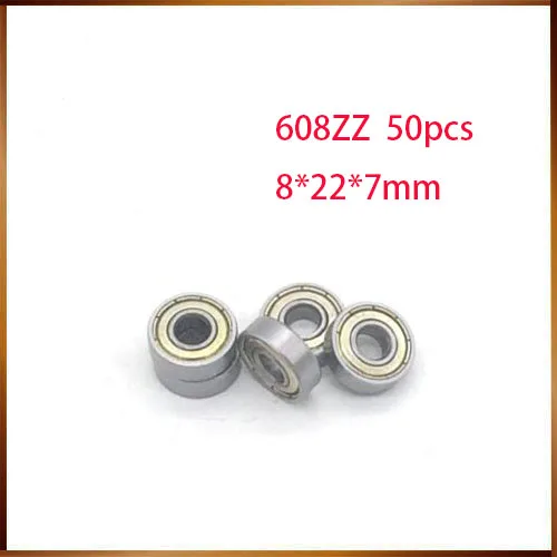 

Free shipping 50pcs608 608ZZ 608RS 608-2Z 608Z 608-2RS ZZ RS RZ 2RZ Deep Groove Ball Bearings 8 x 22 x 7mm High Quality