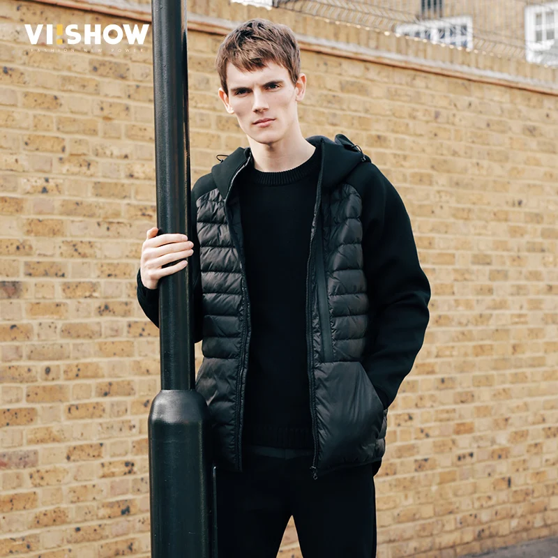 VIISHOW новый с капюшоном ультра легкий вниз Для мужчин куртка бренд Костюмы 2017