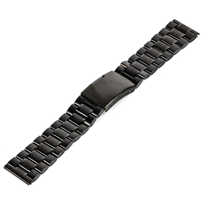 Luxury Gold Silver Black Watch Band 18/20/22/24 Stainless Steel Strap Steel Buckle Wrist WatchBand Vintage Watches Accessories