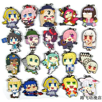 

2019 New Arrival Fate/Grand Order/FGO Original Japanese anime figure rubber mobile phone charms/key chain/strap