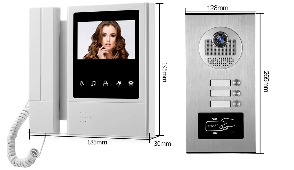 Wired Home 4.3 ''TFT RFID Sistema de