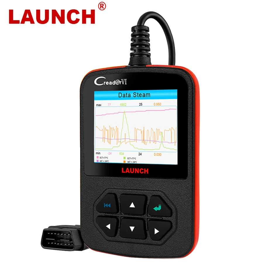

ODB2 Original X431 Launch Creader VI OBD2 Scanner Diagnostic Tool for Car Engine Scanner Read Clear DTCs Live Data Stream OBDII