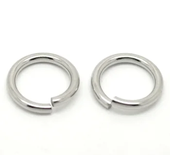 

LASPERAL 100PCs 15mm Stainless Steel Open Jump Rings & Split Ring DIY Findings Accessories For Jewelry Making Bright Silver Tone