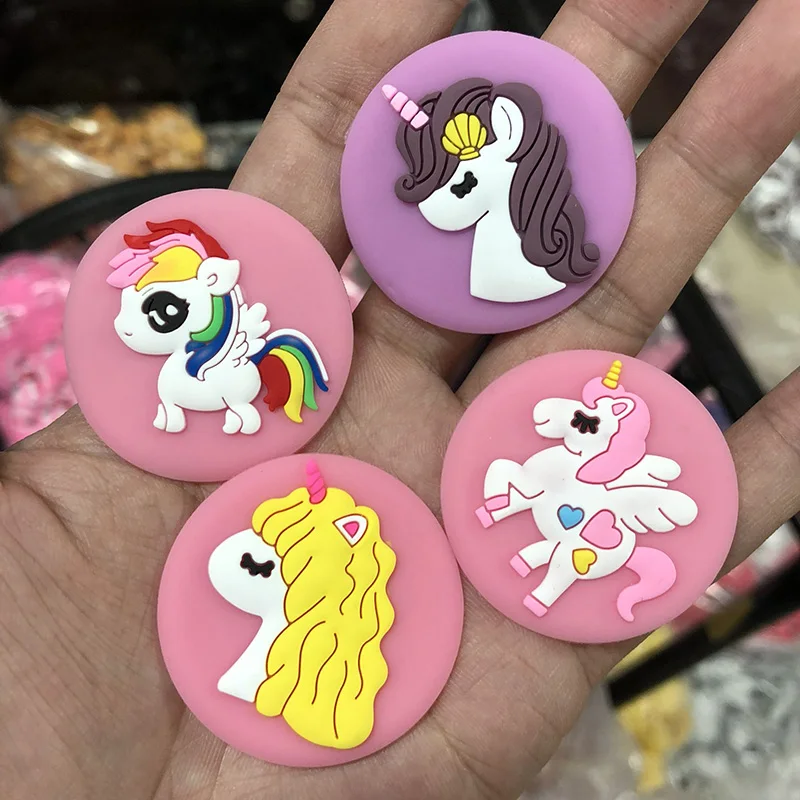 

New 2pcs/set Unicorn 3D Phone Bracket Holder For Xiaomi Case Expanding Stand and Grip Finger Cartoon Support For iPhone Bracket