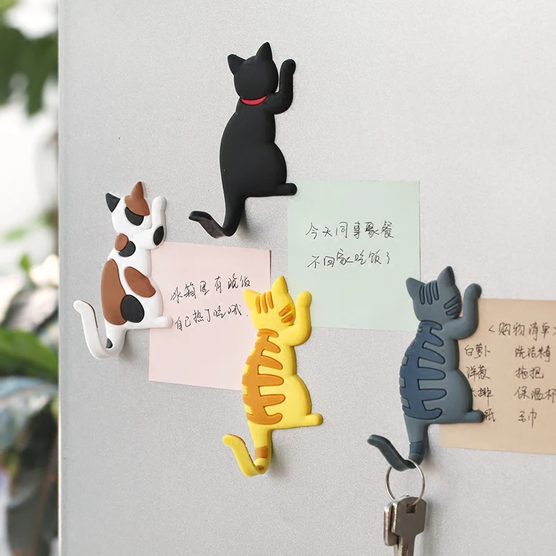 1 шт. милый кот хвост крюк магнитная наклейка на холодильник мультфильм комета украшения магнитные наклейки подарок