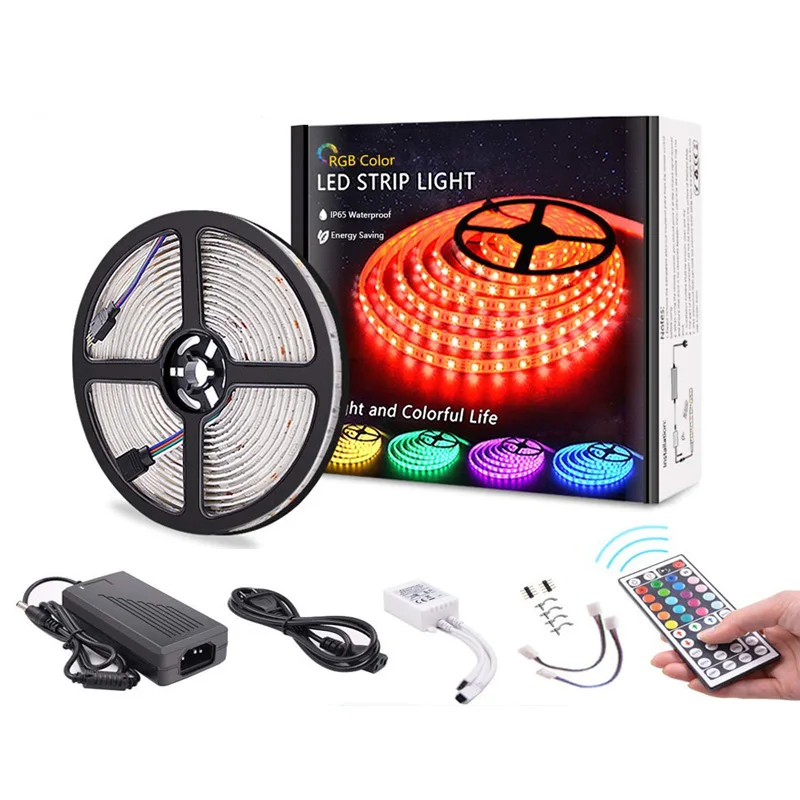 

Waterproof LED Strip Light Full Set Colorfull Led Ribbon Flexible Diode Tape 12V Led Rope Light EL Wire With Wireless Controller