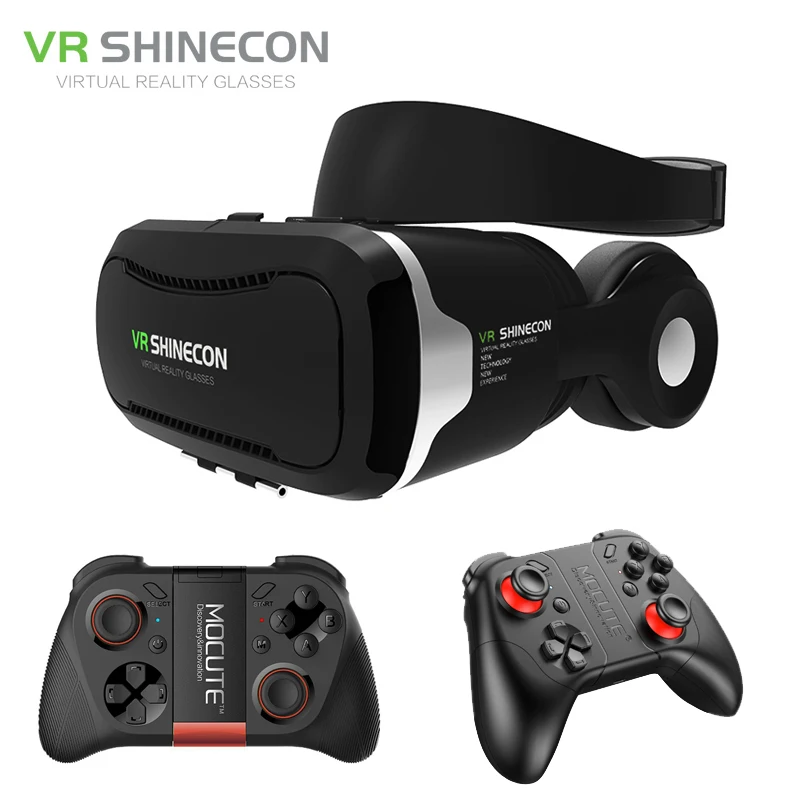 Гарнитура Shinecon VR 4 0 для телефона стерео 3D очки Google Cardboard смартфонов 3 5 дюймов + Mocute