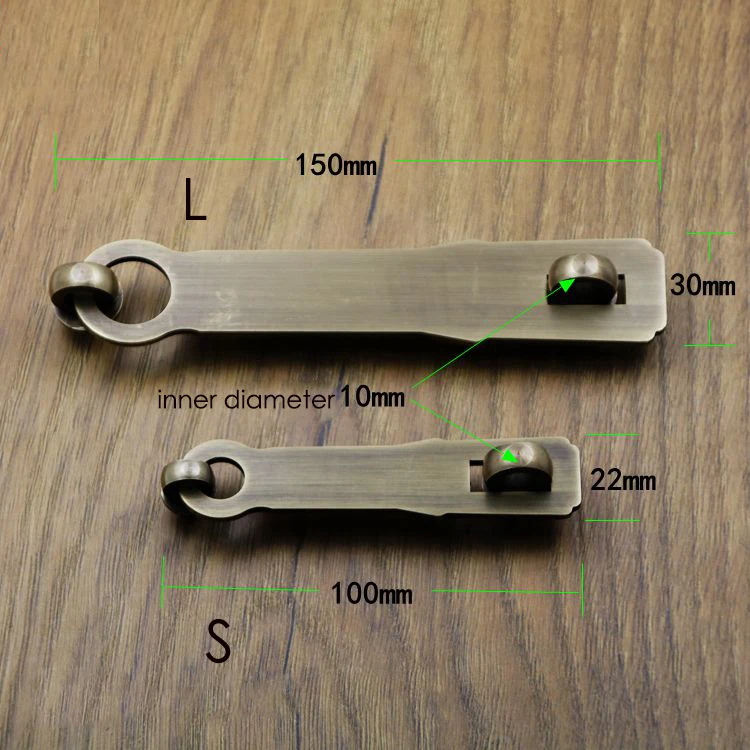 Деревянная дверь латунная накладка под навесной замок мебельная Пряжка замок для шкафа Античный ящик болт садовая Противоугонная дверь Засов аппаратная часть