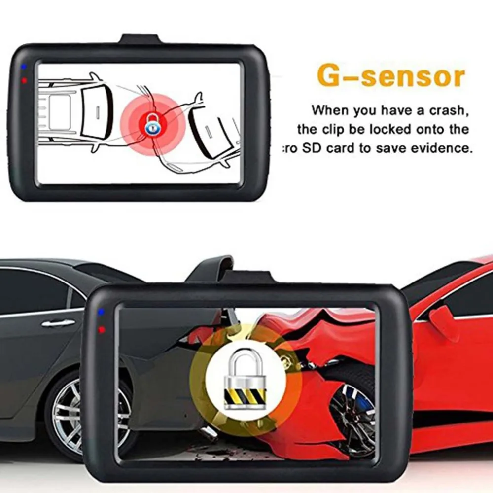 1080P WiFi Car 3.0 inch Camera DVR Video Dash Cam Recorder Monitor Night Vision 145C APP for Android / iPhone