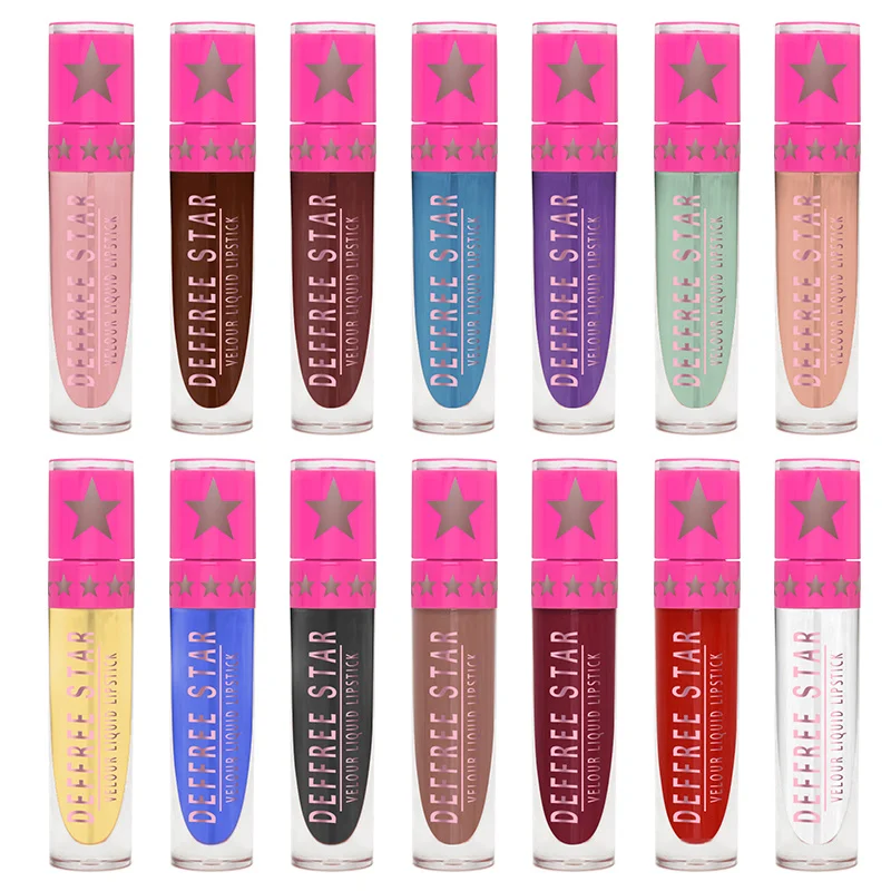 

15 Color Velvet Matte Bite Lip Matte Lipstick Waterproof Non-stick Cup Stars Lip Color Metal Color Makeup Maquiagem TSLM1