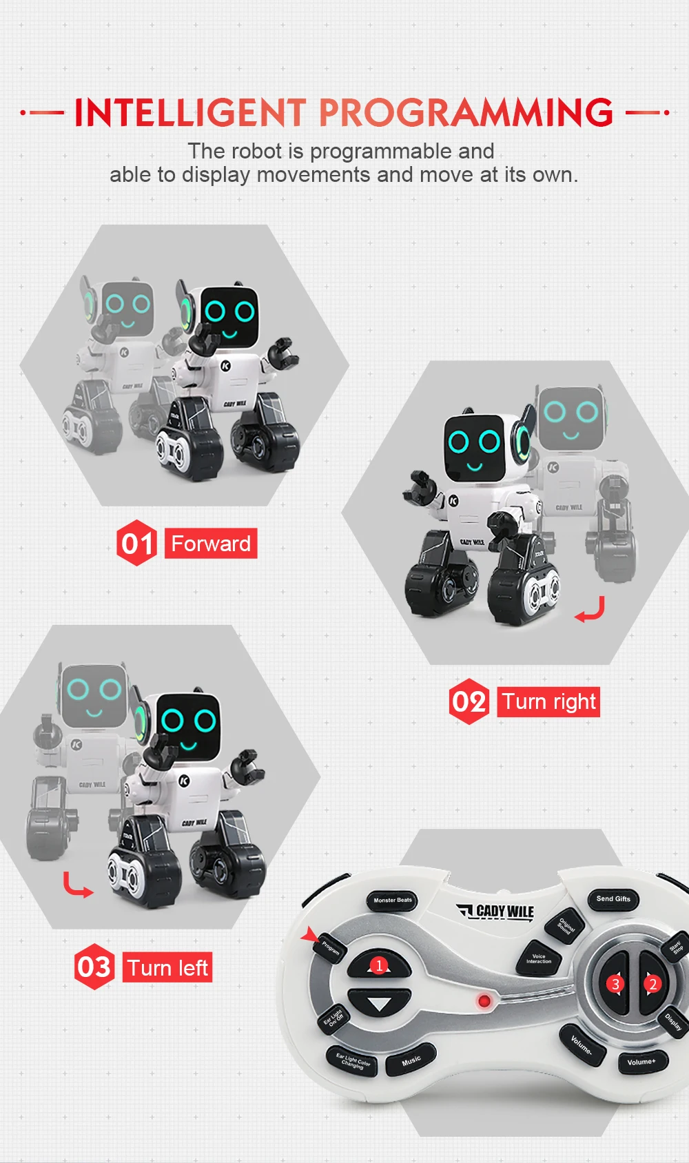 JJRC RC робот интеллектуальная программа Рождественский подарок игрушки интерактивное управление звуком голосовая запись оповещение пункт передача вставка монеты танец