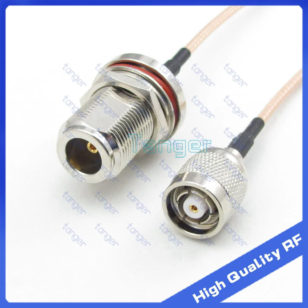 

RP-TNC male connector to N female jack waterproof with nut straight with 8" 20cm 8inch RG316 RF Coaxial Pigtail Low Loss cable