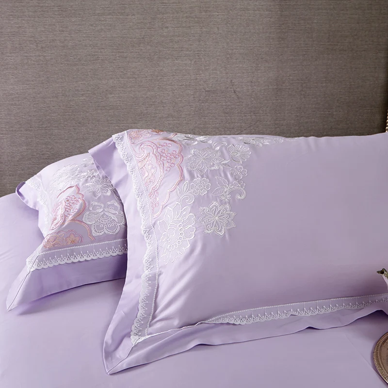 IvaRose набор постельного белья из 4 предметов из египетского хлопка, роскошный комплект постельного белья с вышивкой, постельное белье King queen, пододеяльник, простыня