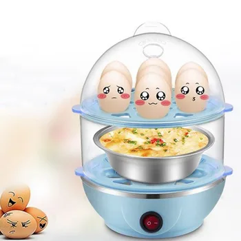 

Multifunctional Double Layers Electric Smart Egg Boiler Cooker Household Kitchen Cooking Tool Utensil Egg Steamer Poacher