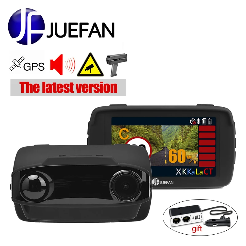 Koop Auto dvr radar detector GPS 3 in 1 Auto detector camera Full HD 1296 p speedcam anti radar detectoren dashcam WDR Ambarella A7 LA50
