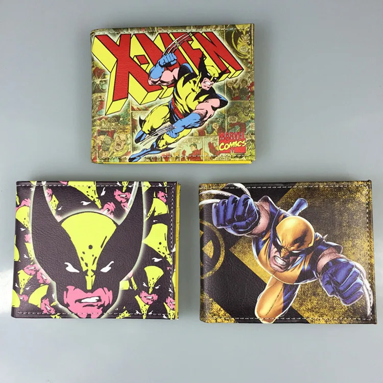 Комиксов X MEN Росомаха Логан Короткие Кошельки аниме держатель для карт кошелек