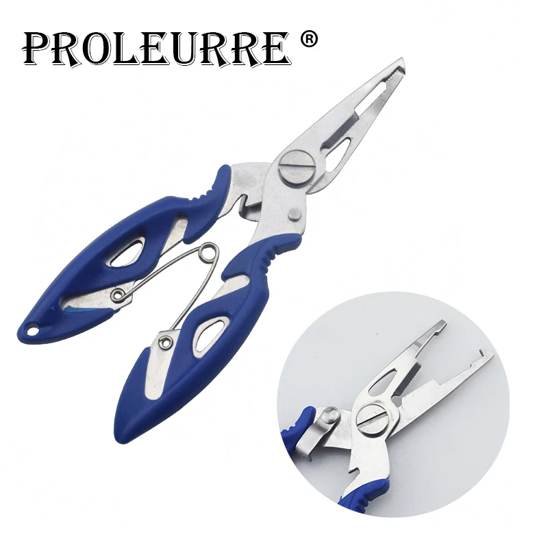 Proleurre 1 قطعة حقيبة الصيد الفولاذ المقاوم للصدأ الصيد مقص خط القاطع إغراء الطعم إزالة هوك معالجة عدة أدوات GJ-241