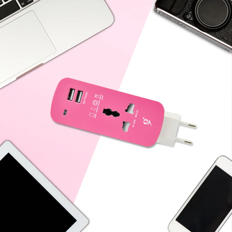 Дешево Highever универсальный разъем USB мощность полосы гнездо ЕС Plug AC Outlet 2 USB зарядное устройство 1,5 м мощность шнур стены зарядное устройство адаптер ...