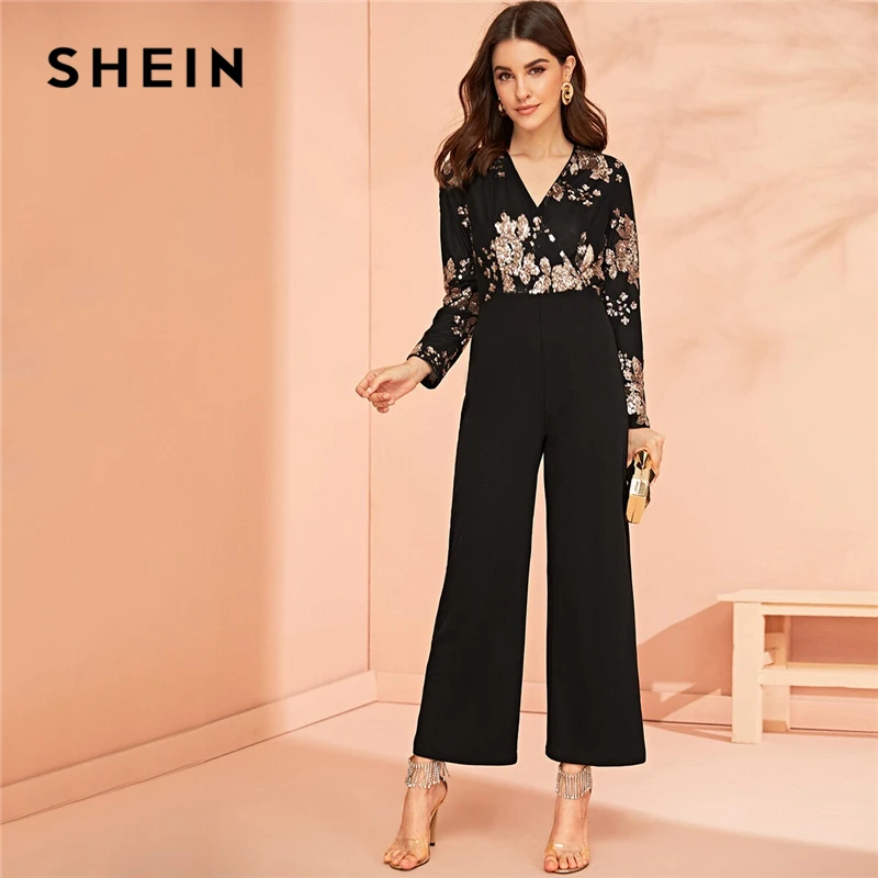 Shein jumpsuit black Clearance