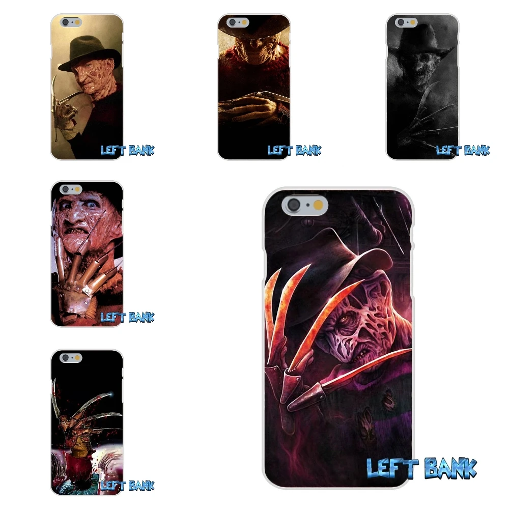 

For Samsung Galaxy Note 3 4 5 S4 S5 MINI S6 S7 edge freddy krueger Soft Silicone TPU Transparent Cover Case