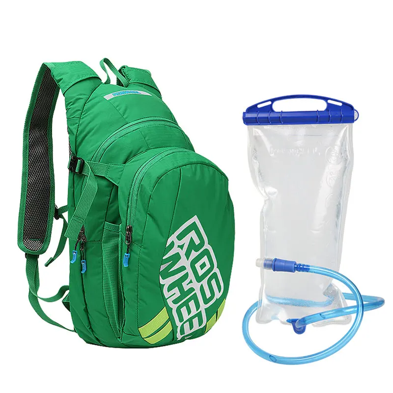 ROSWHEEL велосипедный 8L рюкзак с 2L нетоксичный светильник для мочевого пузыря вес дышащая сумка спортивный рюкзак для бега 151367 - Цвет: Green