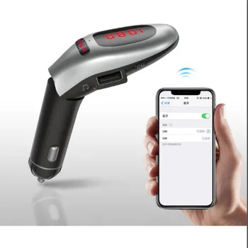 

New Bluetooth Car FM Transmitter Bluetooth Car Kit Car mp3 Player Support Dual USB U disk Card reading Measuring Voltage Current