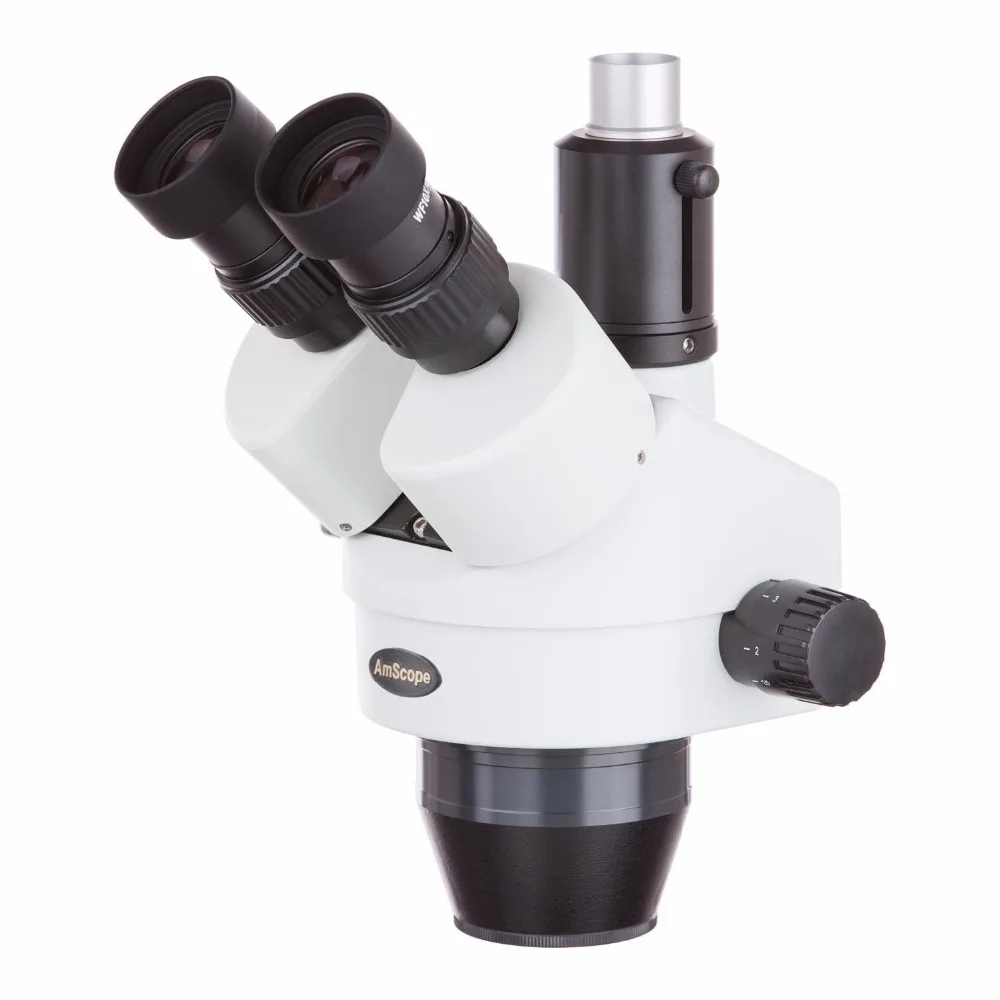 AmScope SM745TP 7X-45X Тринокулярный Стерео микроскоп Simul фокусным расстоянием головы