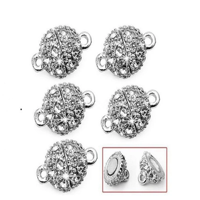 1 шт. тибетская Серебряная медная Магнитная застежка 10 мм для ожерелья подвеска