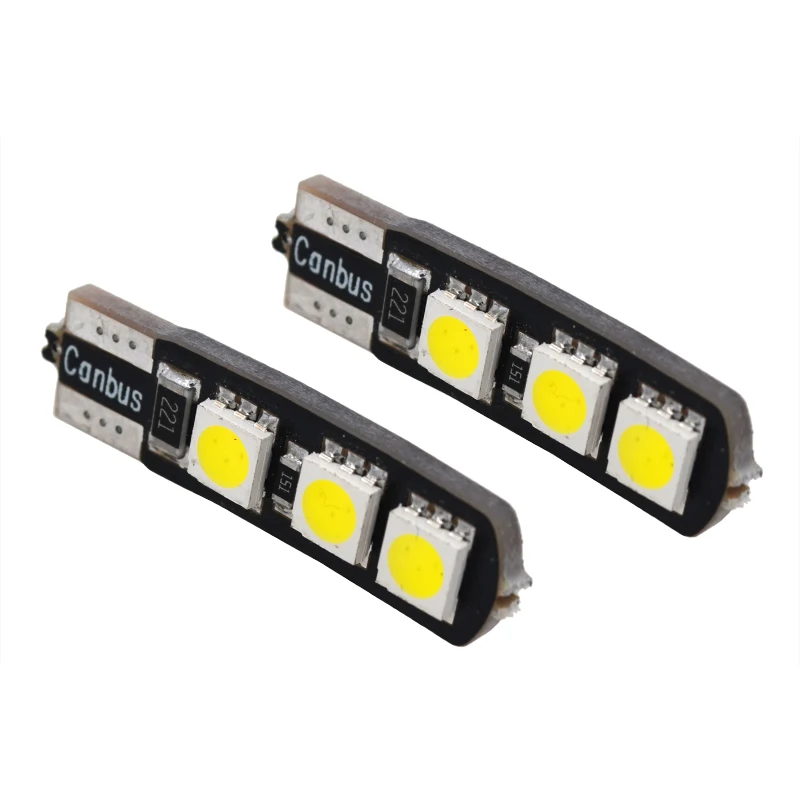SKYJOYCE 10 шт. супер яркие T10 светодиодные 194 W5W 6SMD 5050 Canbus 6 двойные лампы без ошибок для
