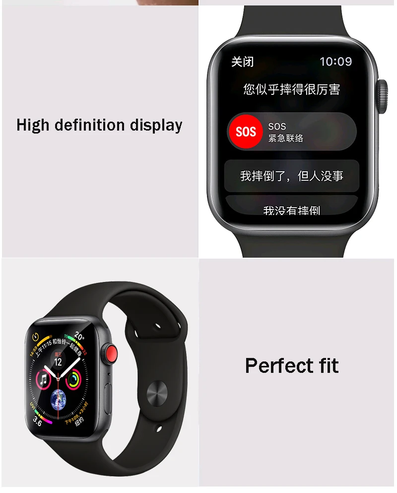 Suntaiho ТПУ полное покрытие HD Экран Защитная пленка для Apple Watch серии 4 44 мм Защитная пленка для наручных часов iwatch, 40 Series4 Экран крышка