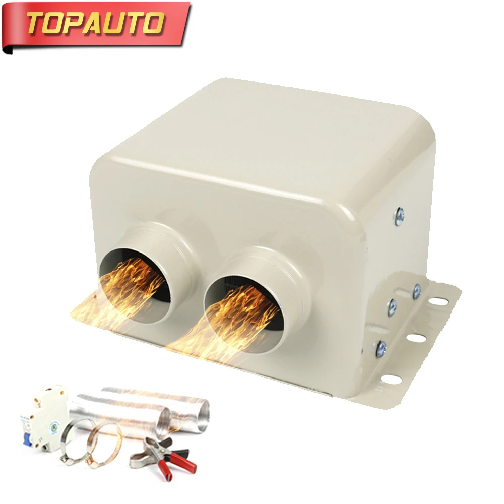 

TopAuto 12v 24V 200W 300W Car Windscreen Windshield Window Heater Fan Defroster Electric Connect Battery for Caravan Truck Boat