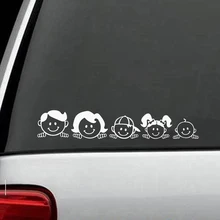 Peeping Family Car Decal Art Painting Car Stickers Vinyl Decor Decals Rear Window Car Sticker spider web hood rear window auto car vinyl decal stickers