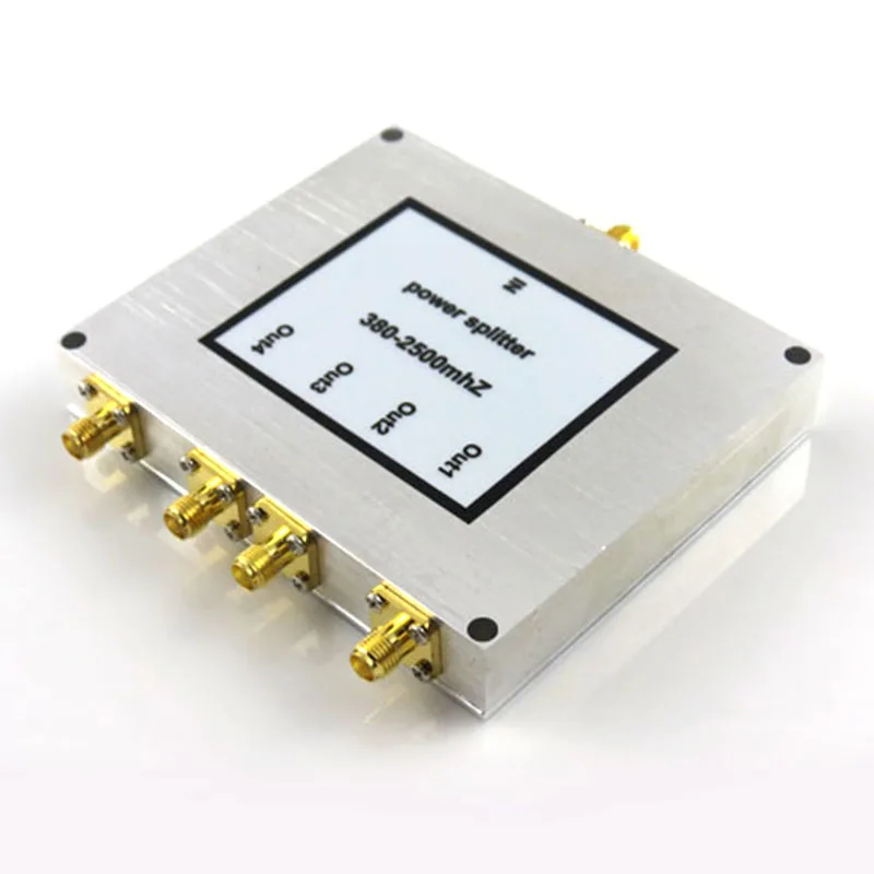 RF Coaxial Splitter 4 Way power splitter 380 2500 Mhz Signal Booster Divider SMA Female power