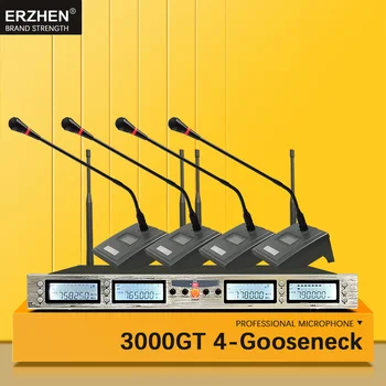 

Wireless microphone, 3000GT3 professional, optional frequency UHF KTV special session, turn head to wear microphone system
