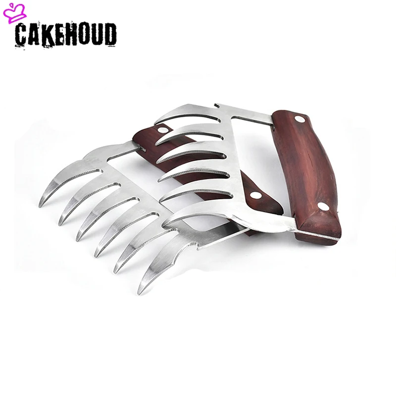 CAKEHOUD Новый зажим для вилки барбекю с медвежьими когтями нержавеющая сталь
