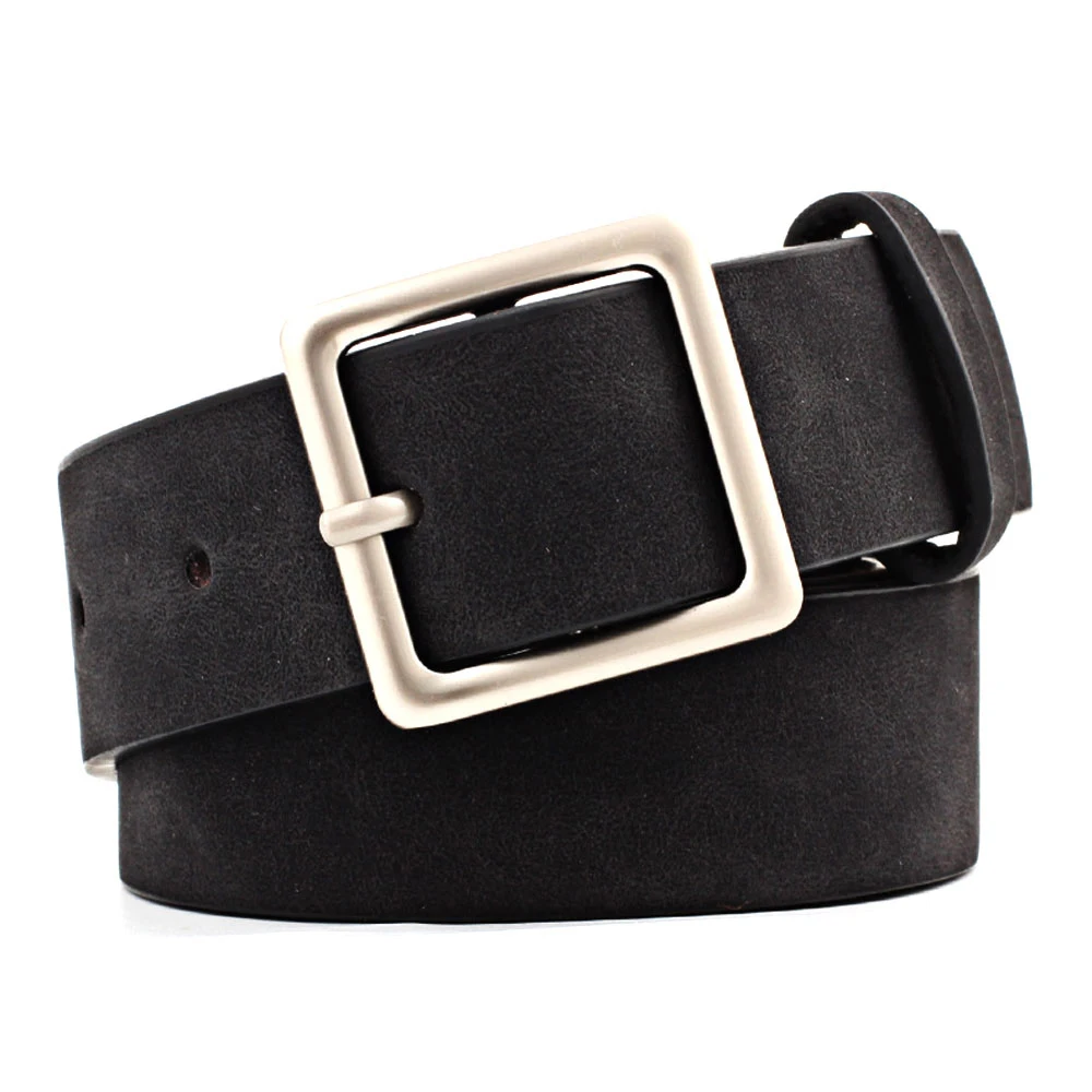 

1Pcs Fashion Women PU Leather Belts for Jeans Pants with Metal Button Ladies Leather Waist Belt