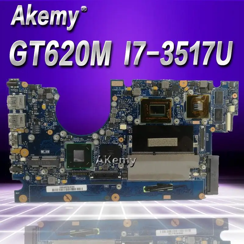 Akemy UX32VD محمول اللوحة الأم ل ASUS UX32VD UX32V UX32 اختبار اللوحة الأصلية 2G RAM I7-3517U GT620M