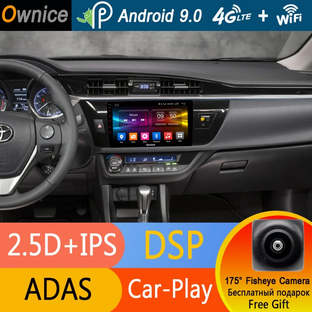 Автомобильный DVD-плеер Android 9 0 10 1 &quotIPS 8 Core 4 Гб 32G GPS радио для Toyota Corolla Levin E170 E180 2014 2015