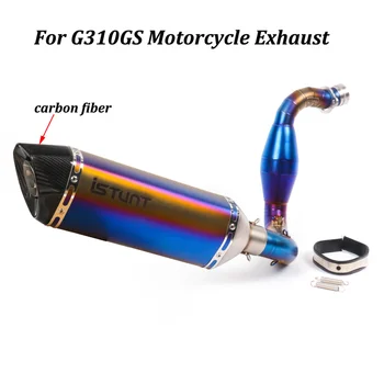 Full System Motorcycle Exhaust Muffler Modified With Front Middle Link Pipe Slip on Exhaust Motorcycle For G310GS