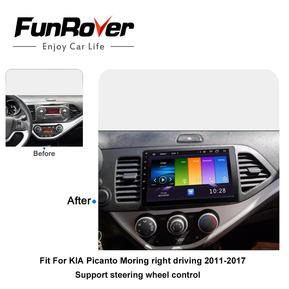 2Din Android 9,0 " автомобиль радио для 2011 2012 2013 KIA PICANTO Утро gps мультимедийный плеер головное устройство Wi-Fi 4-х ядерный 2+32