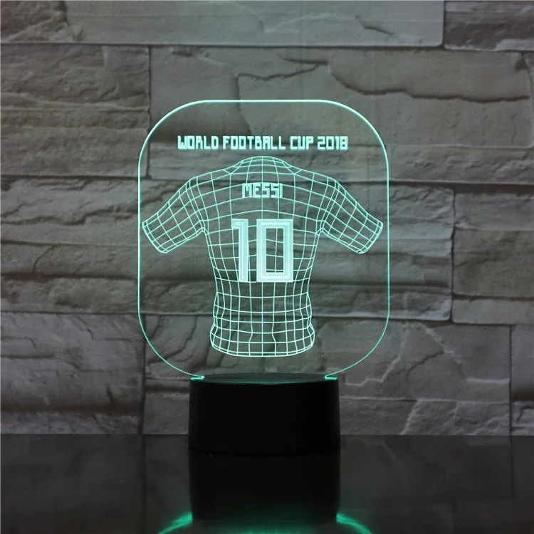 Детская 3d лампа для футбола, светодиодный ночной Светильник C Ronaldo Home Deocration Luminaria, подарок на день рождения для мальчика, Messi, настольный ночник, светильник для футбола