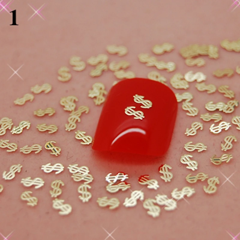 

More than 700pcs/pack One Style, Available Gold Nail Art Metal Sticker Decoration, Metallic Sticker + Free Shipping K1