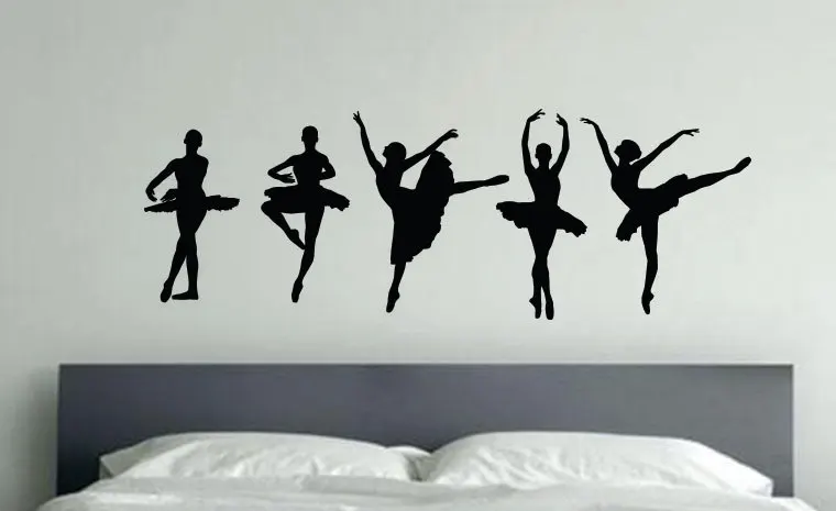 Home Wall Decoration Ballet Dancer Wall Sticker Dance Room Art