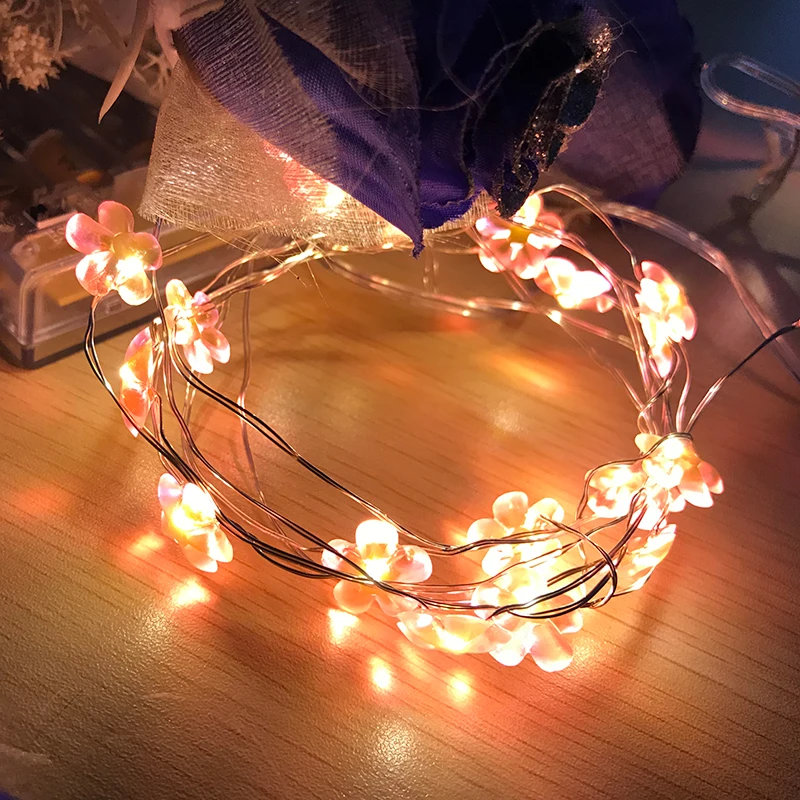 LED fairy light string with accessories christmas tree light holiday garland lighting chain